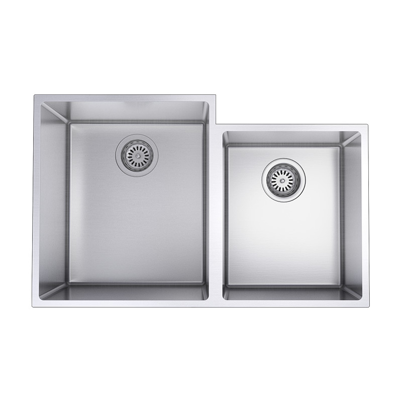 DOUBLE BOWL KITCHEN SINK WITH ROUNDED CORNERS