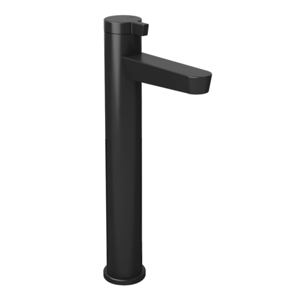 Raised single lever bathroom faucet BK color