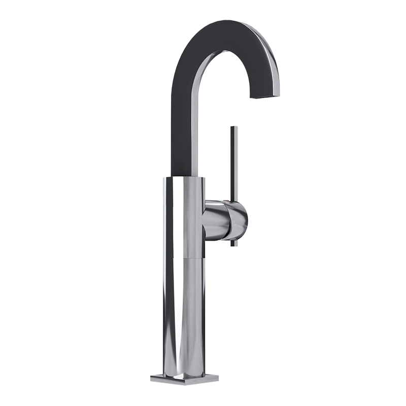 Raised single lever washbasin faucet cc color