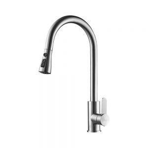 SASHA BRUSHED STAINLESS STEEL KITCHEN EMPIRE FAUCET
