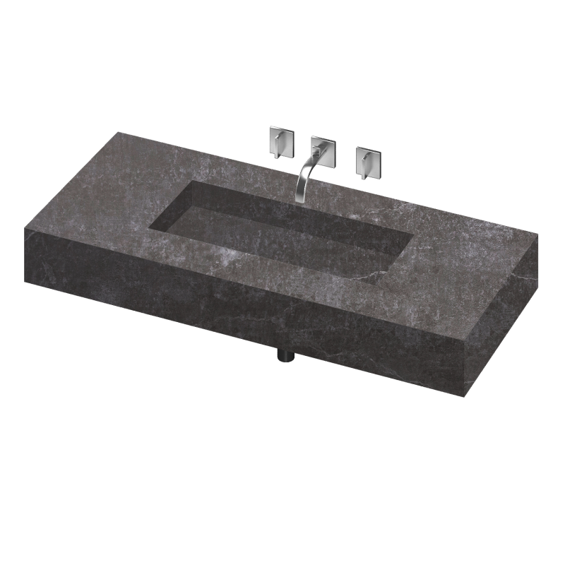 SILENCE 900 SINGLE BOWL ONE PIECE VANITY SINK LAOS COLOR