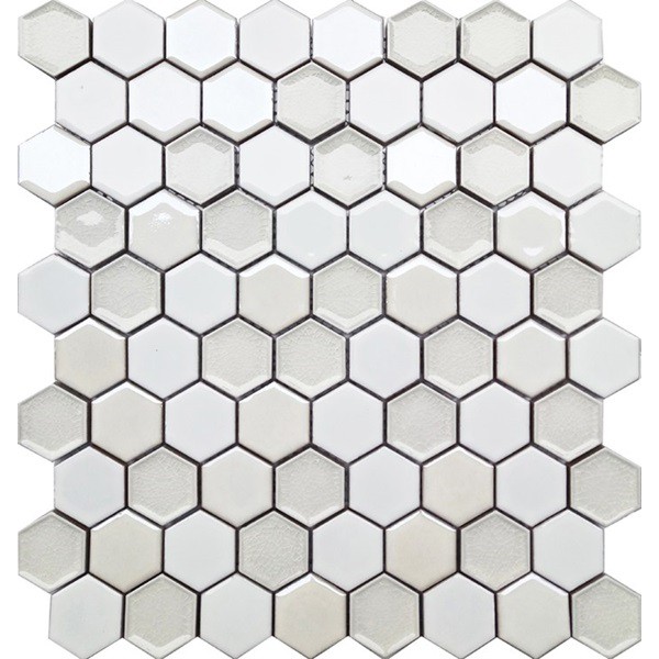 Honeycomb Pearl White Hex