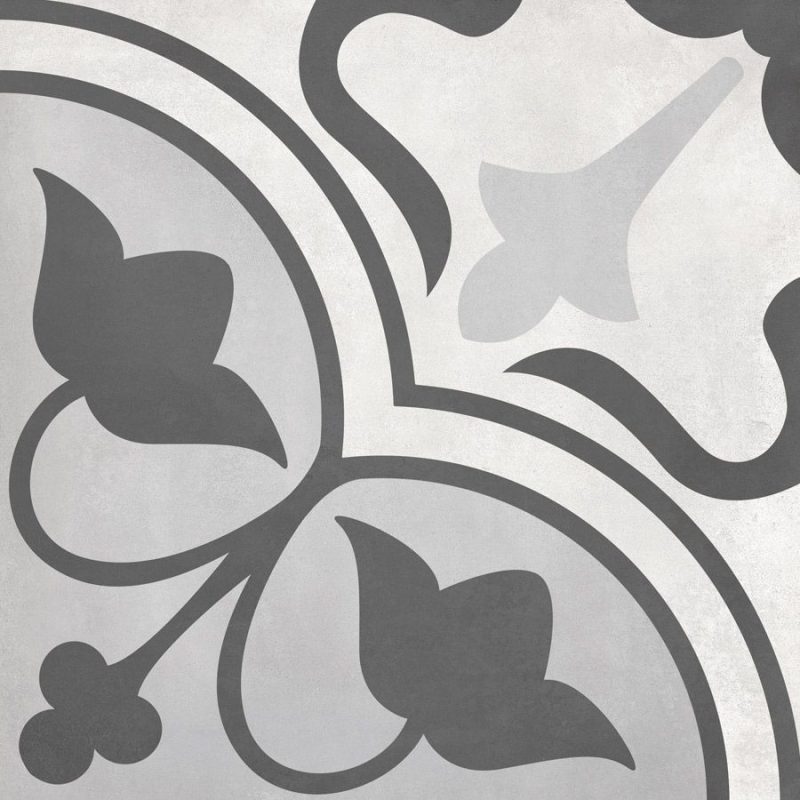 Form 8x8 Deco Clover Glazed Porcelain Matte Ice