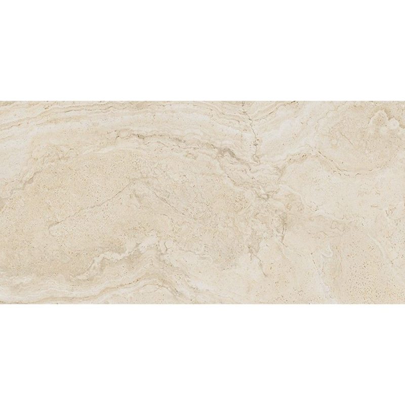 Unique Travertine - 12"x 24" Minimal Matte Cream Glazed Porcelain Rectified