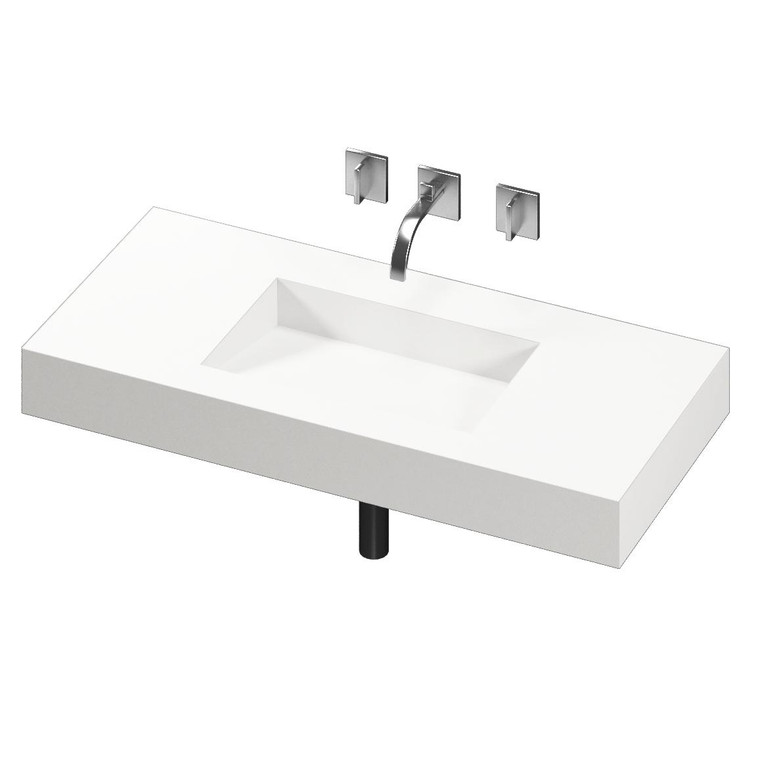 ARMONY 36" One-Piece Vanity - Blanco Zeus GCV36ARM-160-S-BLZEUS