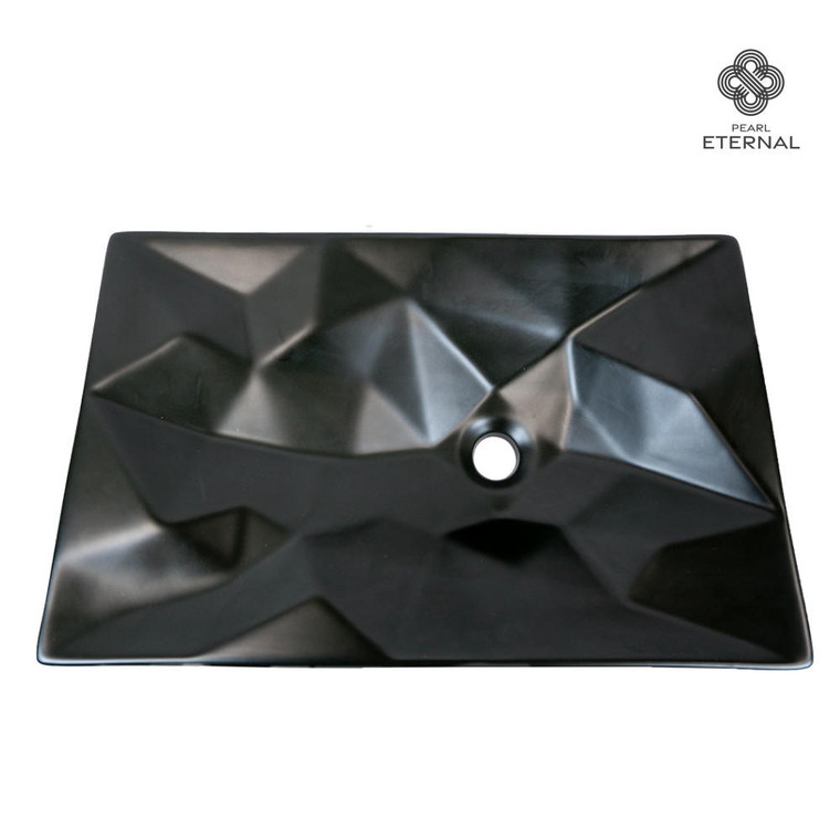 Eternal CHRONOS Matte Black Vessel Sink GBC526-BL