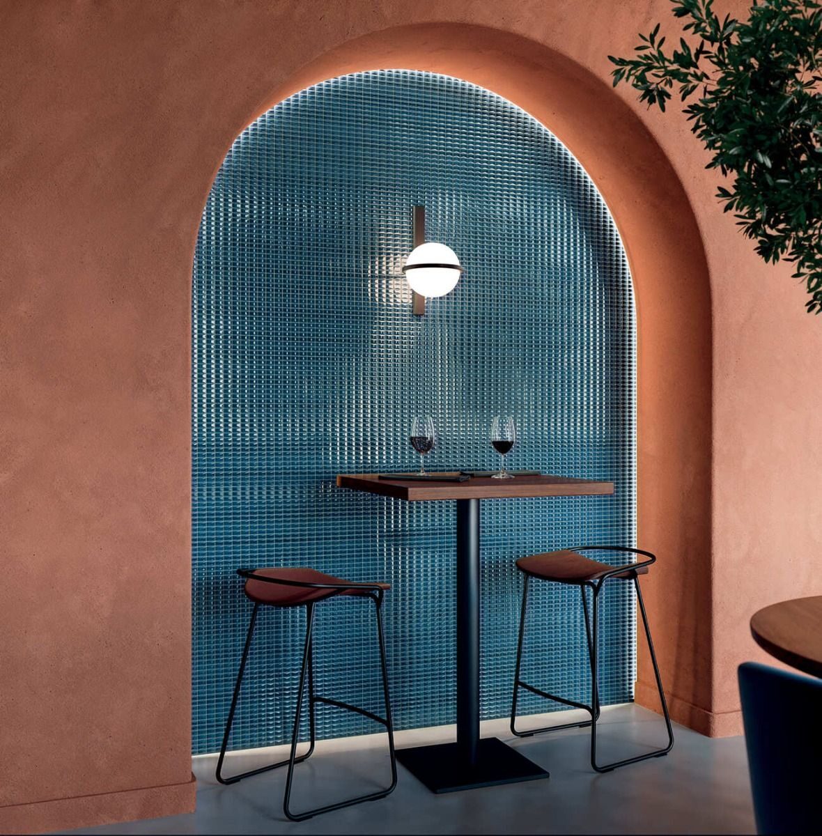 3D Bars 5"x10" Sapphire Bevel Gloss — Ames Tile