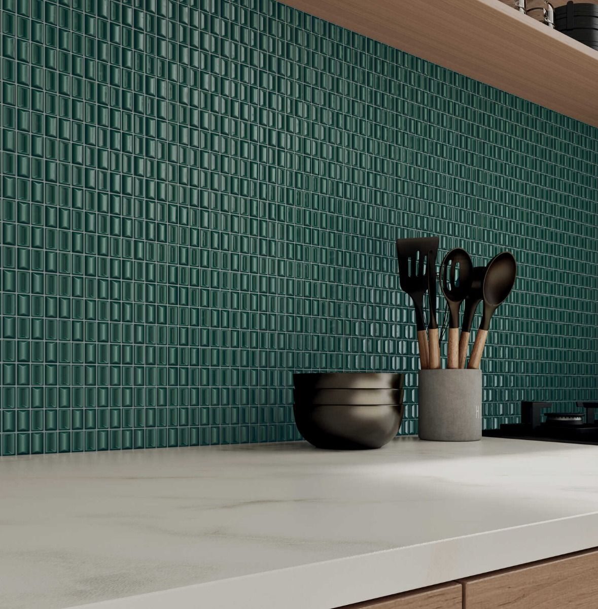 3D Bars 5"x10" Emerald Diamond Gloss — Ames Tile