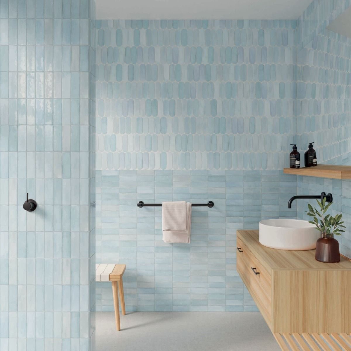 Calema 2"x6" Sky Oval Gloss — Ames Tile