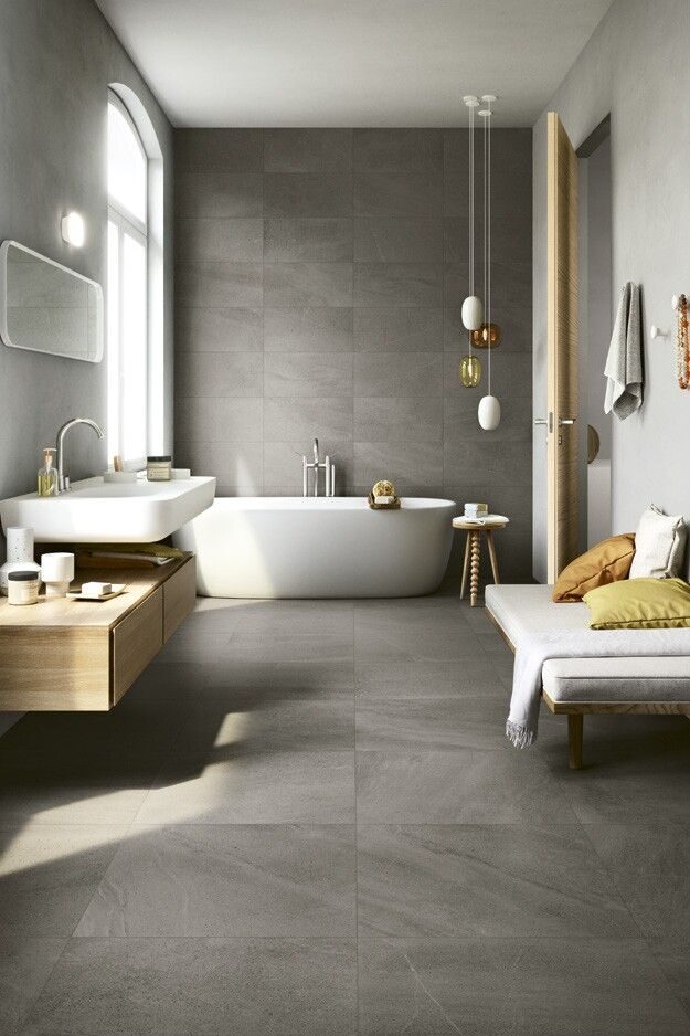 Kerlite Easy System Limestone 40"x 40" Slate Matte 5.5mm — Ames Tile
