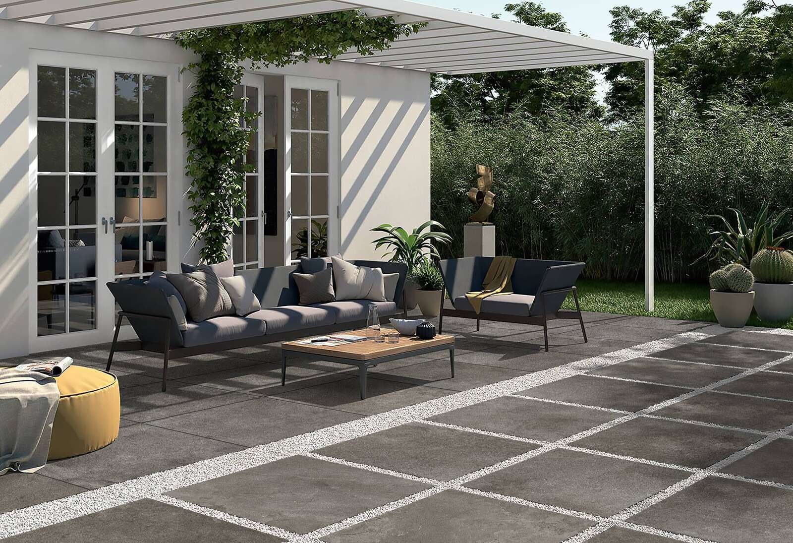 Pisa Nero Matte 2CM 24" X 24" — Ames Tile