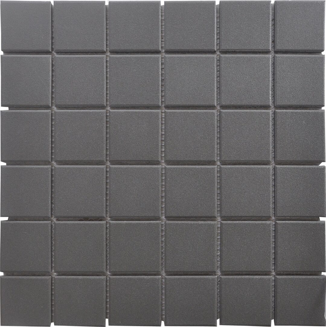 Mosaic Eclipse Black Unglazed 2x2 — Julian Tile
