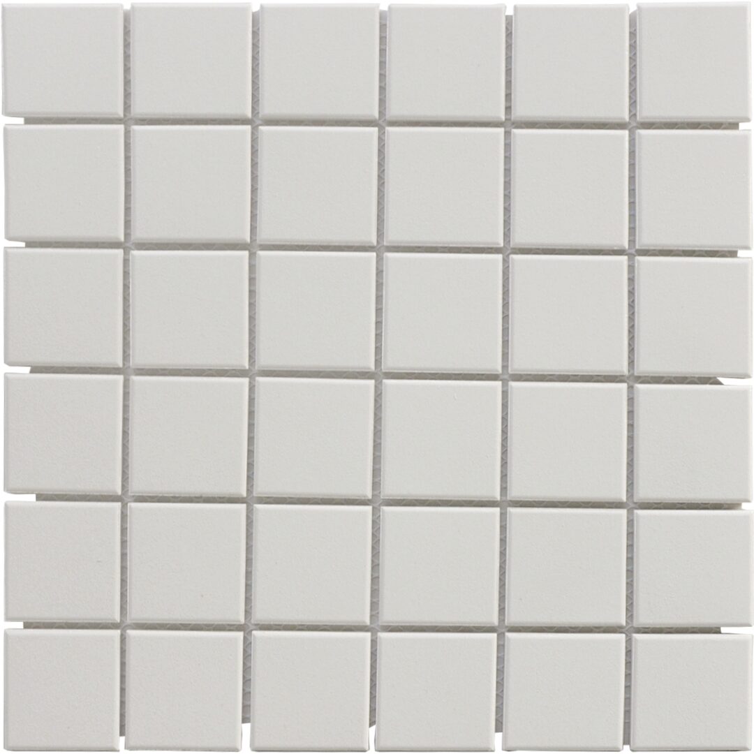 Mosaic Eclipse White Unglazed 2x2 — Julian Tile