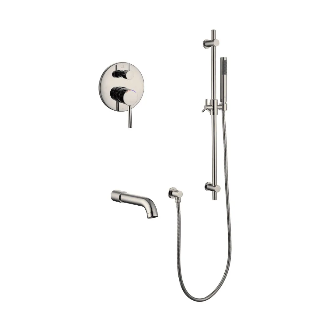 MADISON II Brushed Nickel Shower Set — Pearl