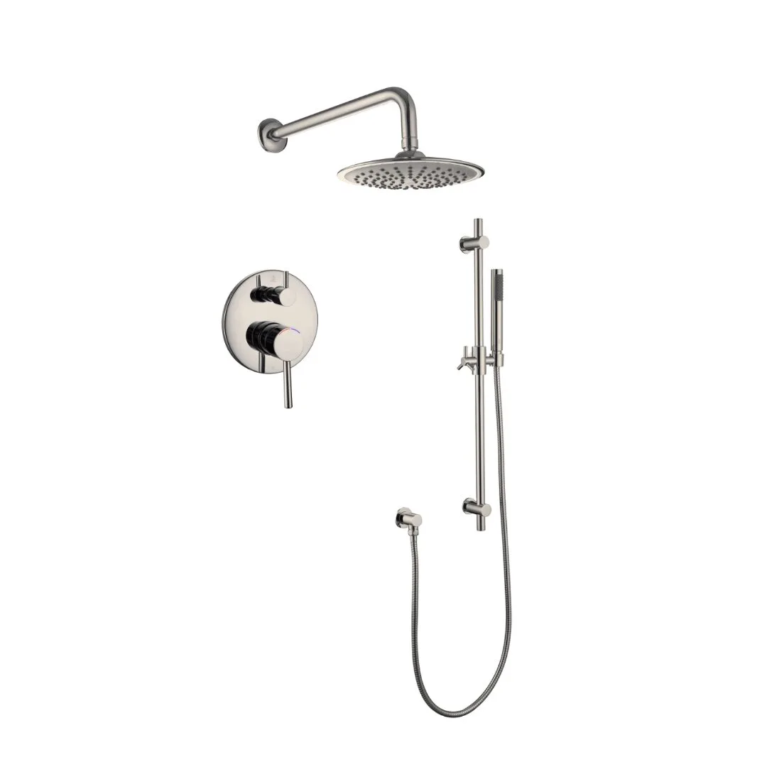 MADISON II Brushed Nickel Shower Set — Pearl
