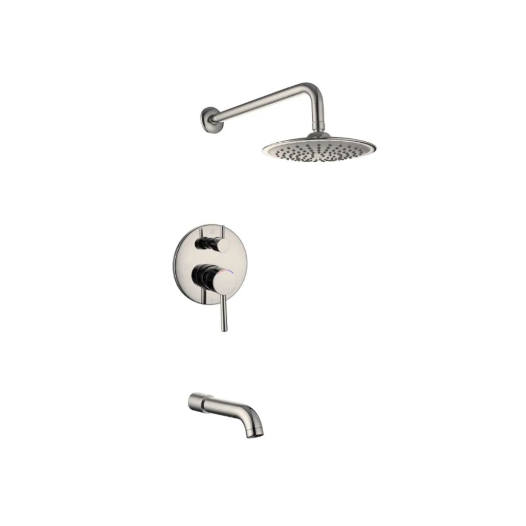 MADISON II Brushed Nickel Shower Set — Pearl
