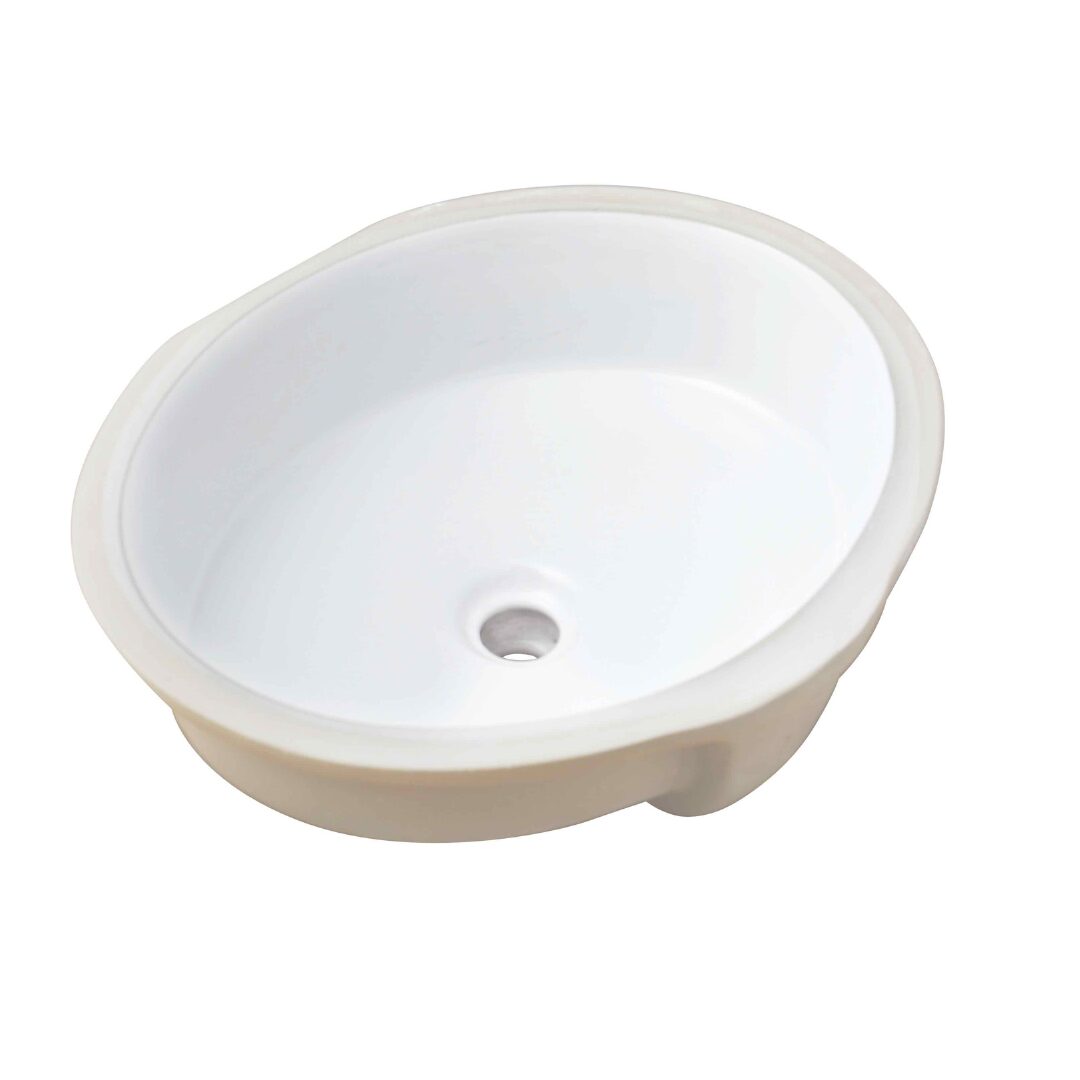 KASU CF2 Ceramic Bathroom Sink — Pearl