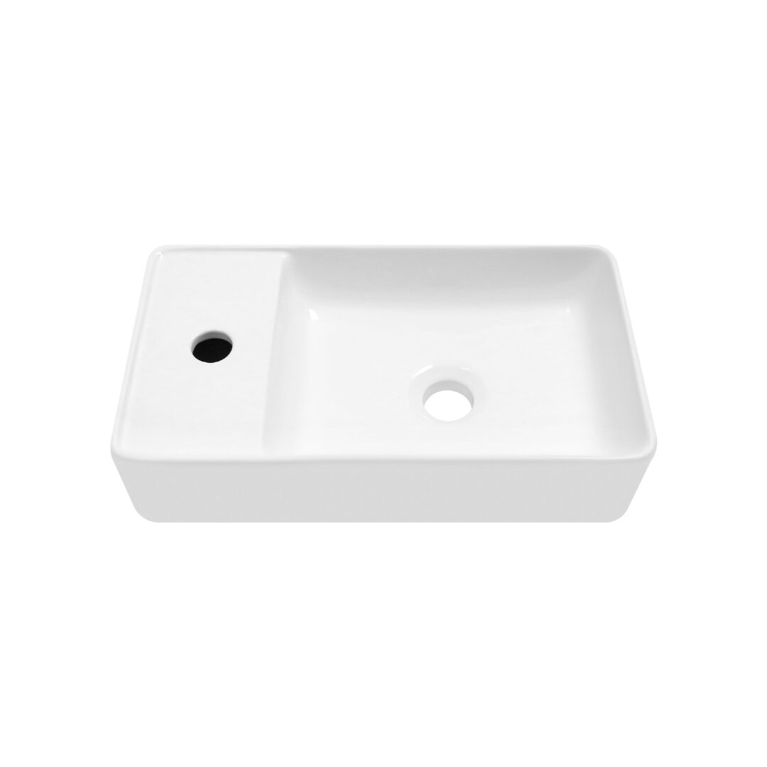 KASU DP Ceramic Bathroom Sink — Pearl