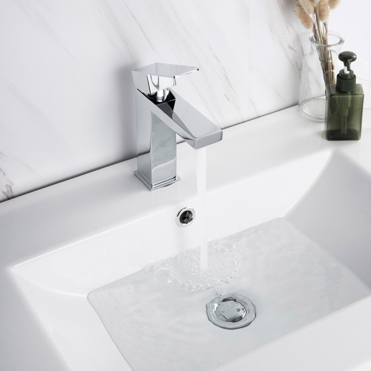BELLO II Chrome Bathroom Faucet — Pearl