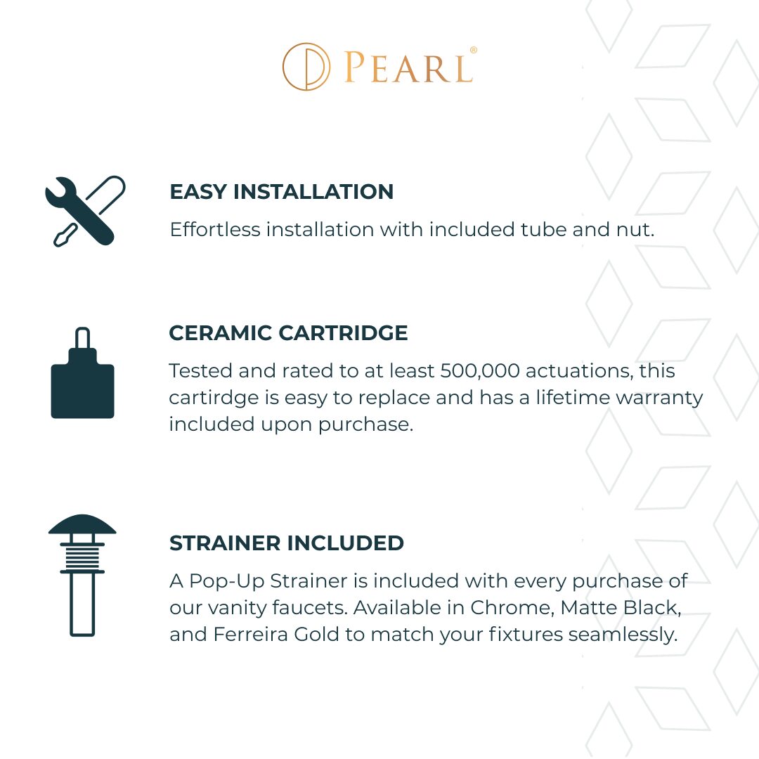 BELLO II Chrome Bathroom Faucet — Pearl