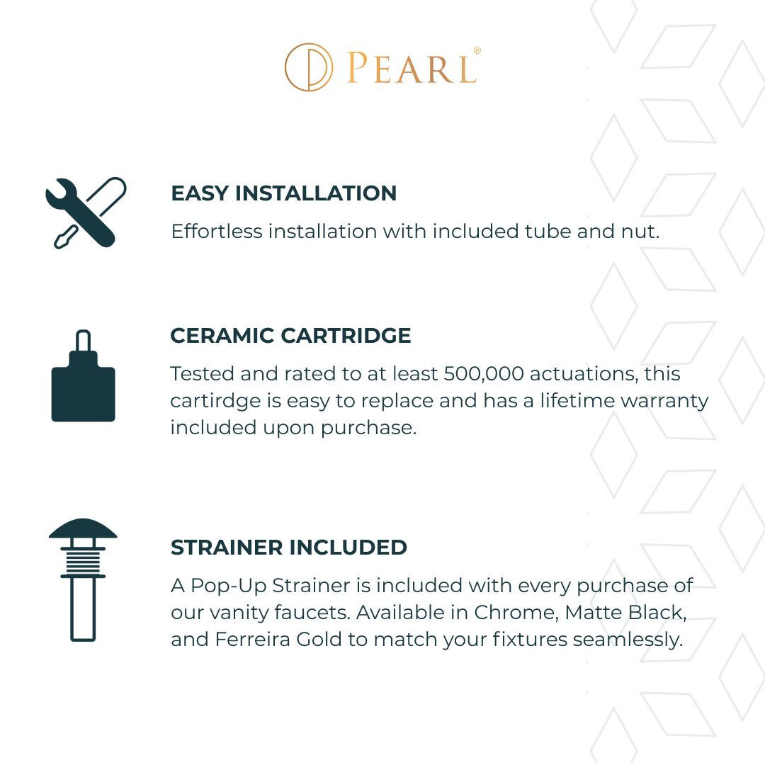 EVAN Chrome Bathroom Faucet — Pearl