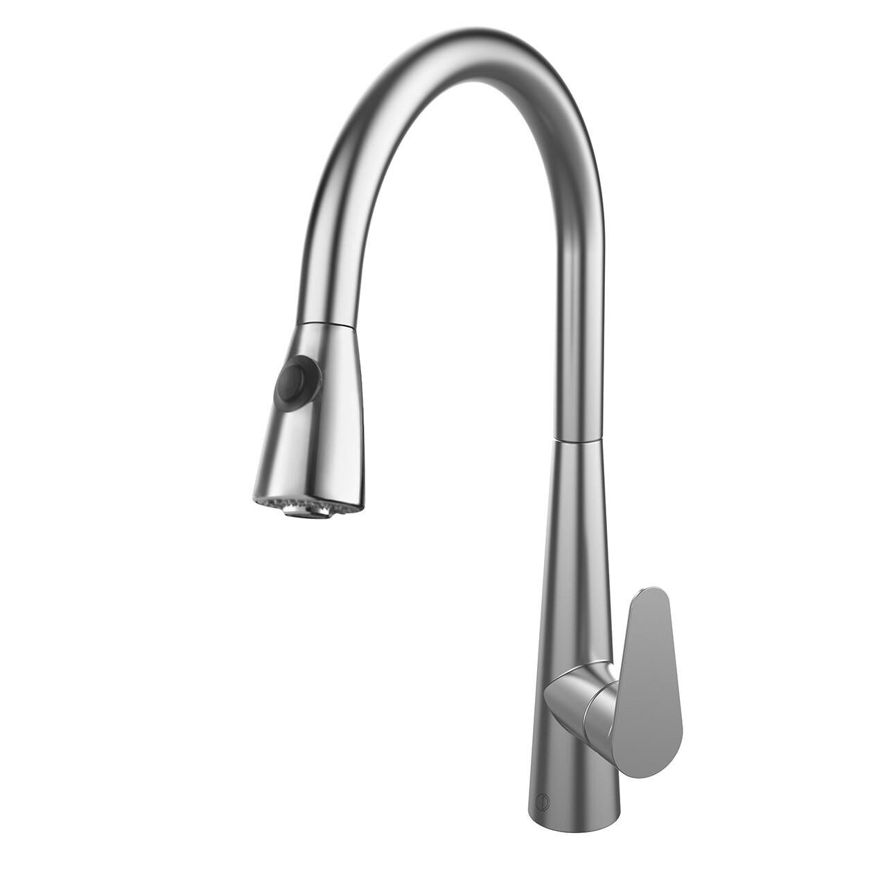 LUCAS 2 - Brushed Stainless Steel Kitchen Faucet - FINAL SALE — Pearl