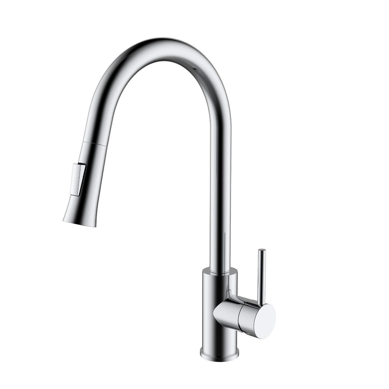 HAILEY Chrome Kitchen Faucet — Pearl