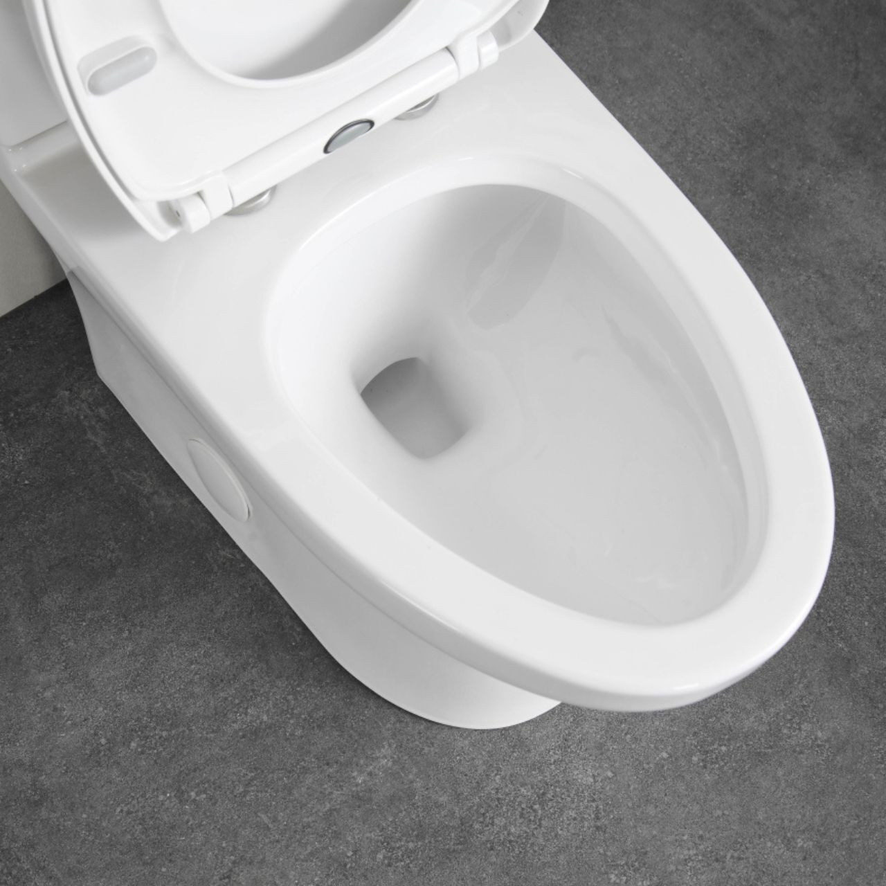ISAAC Two-Piece Toilet w/ Side Flush — Pearl