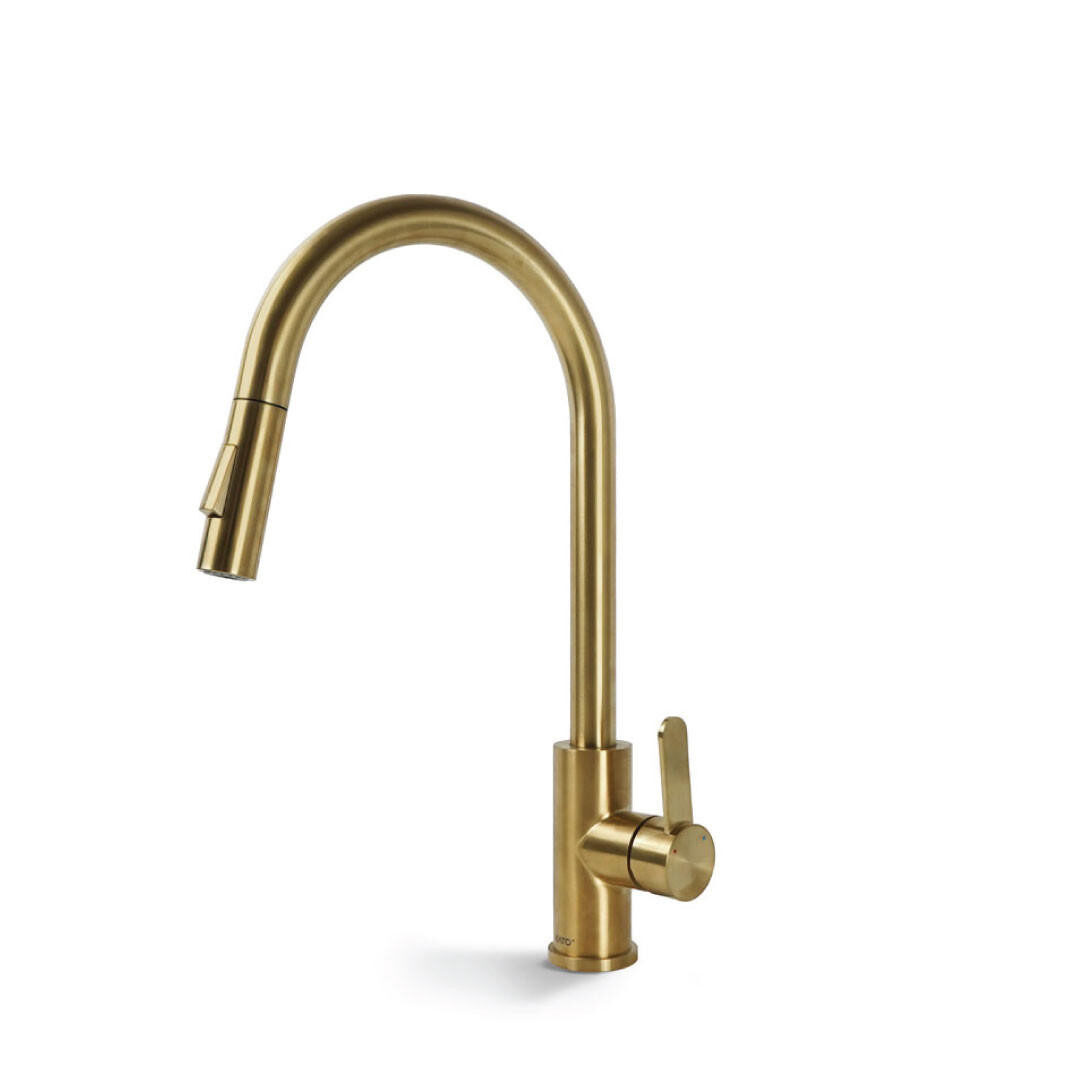 TORI Gold Kitchen Faucet — Pearl
