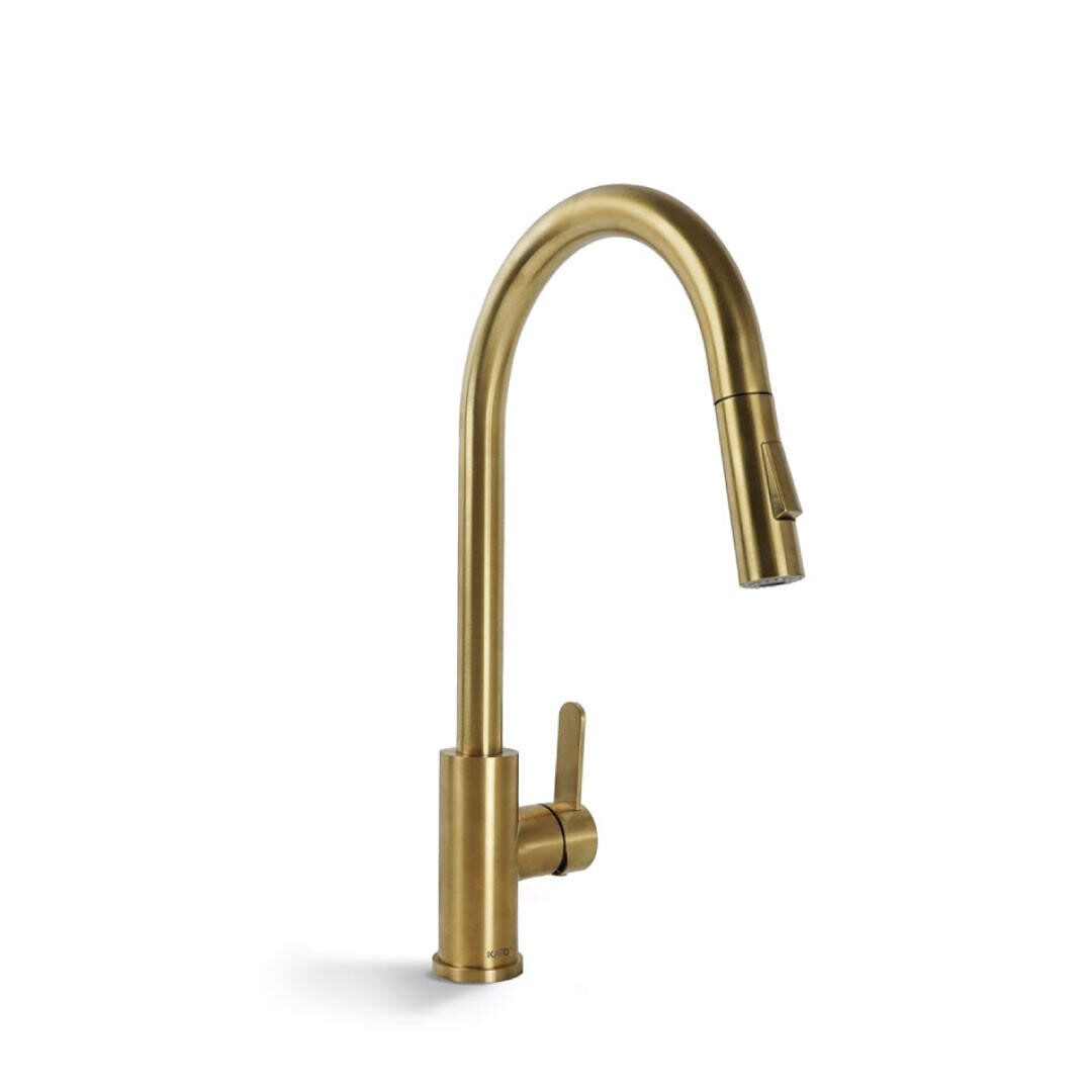 TORI Gold Kitchen Faucet — Pearl