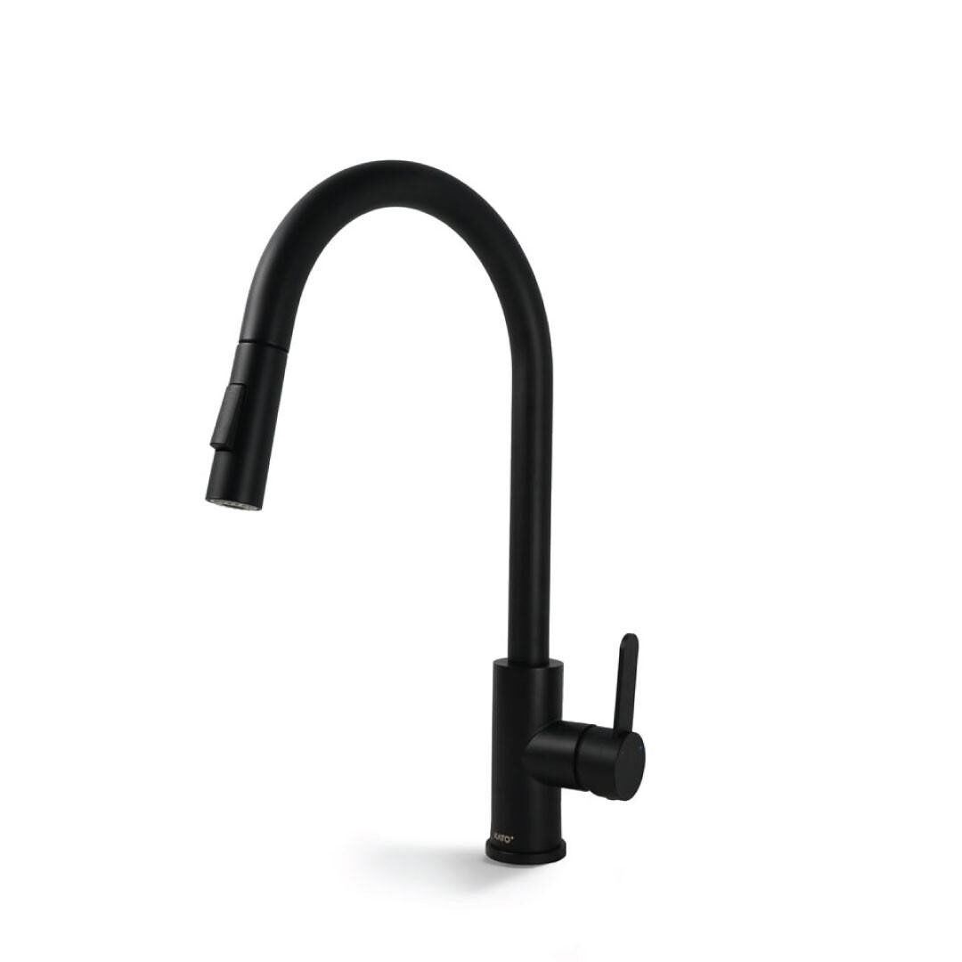 TORI Matte Black Kitchen Faucet — Pearl