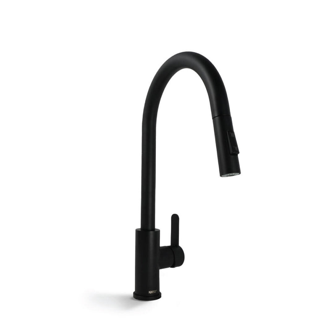 TORI Matte Black Kitchen Faucet — Pearl