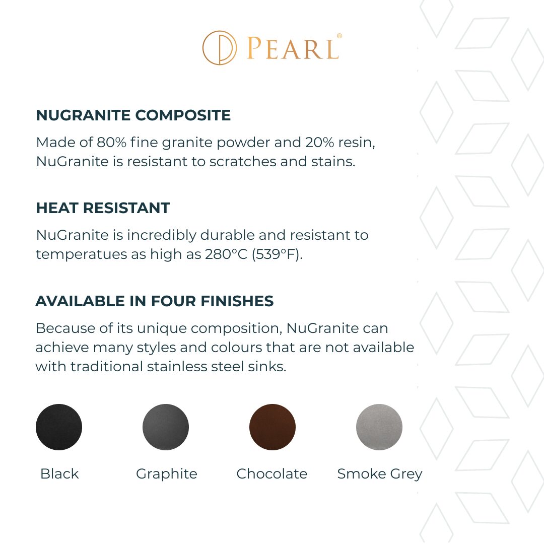 VERTU-T Chocolate NuGranite Kitchen Sink - FINAL SALE — Pearl