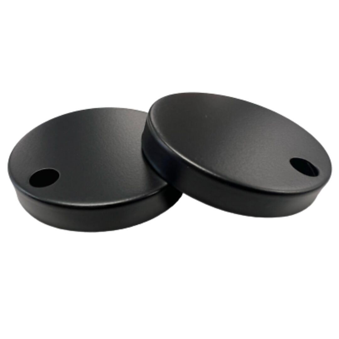 MATTE BLACK TOILET HINGE COVERS — Pearl