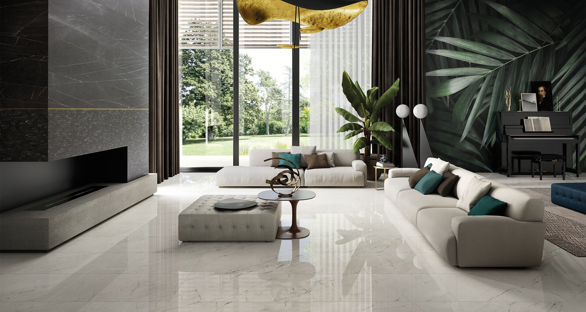 Royal Charcoal 24"x48" Polished by Richmond — Tile flooring · Canadian Flooring & Renovations Vancouver
