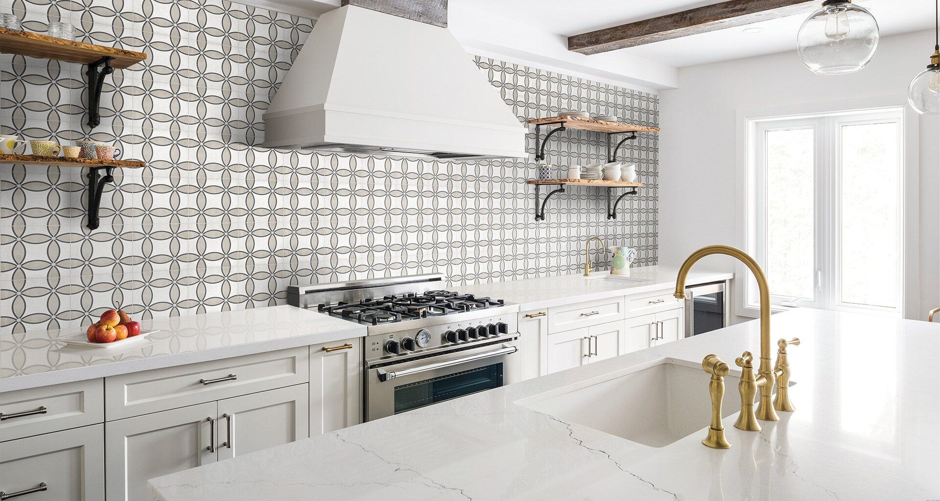 Sand 8x8 Zenith Deco by Richmond — Tile flooring · Canadian Flooring & Renovations Vancouver